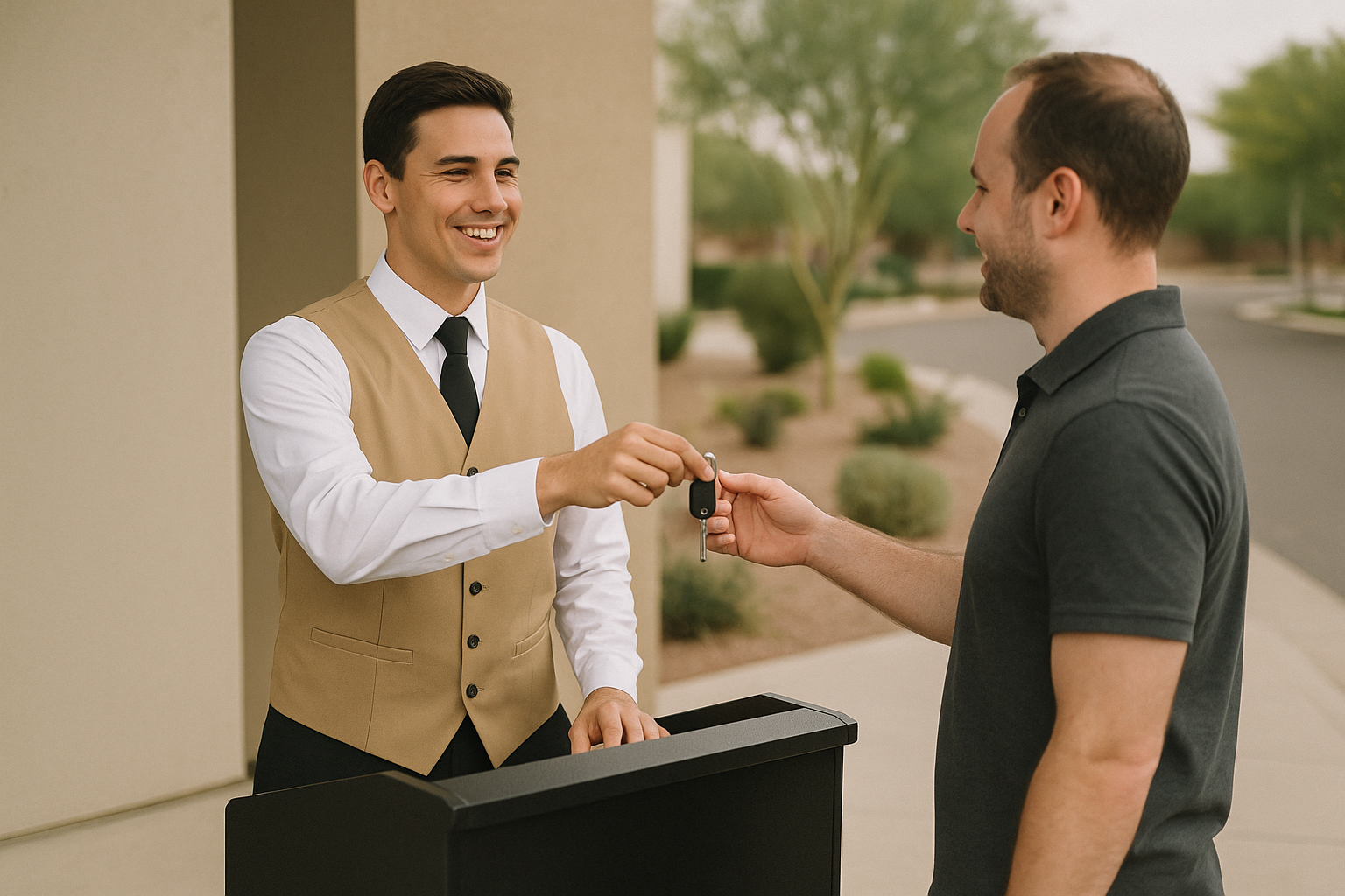 Arizona desert landscape representing Phoenix valet parking operations